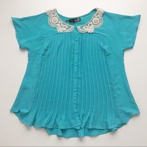 💜 LOVE MOSCHINO TURQUOISE BLOUSE 💜